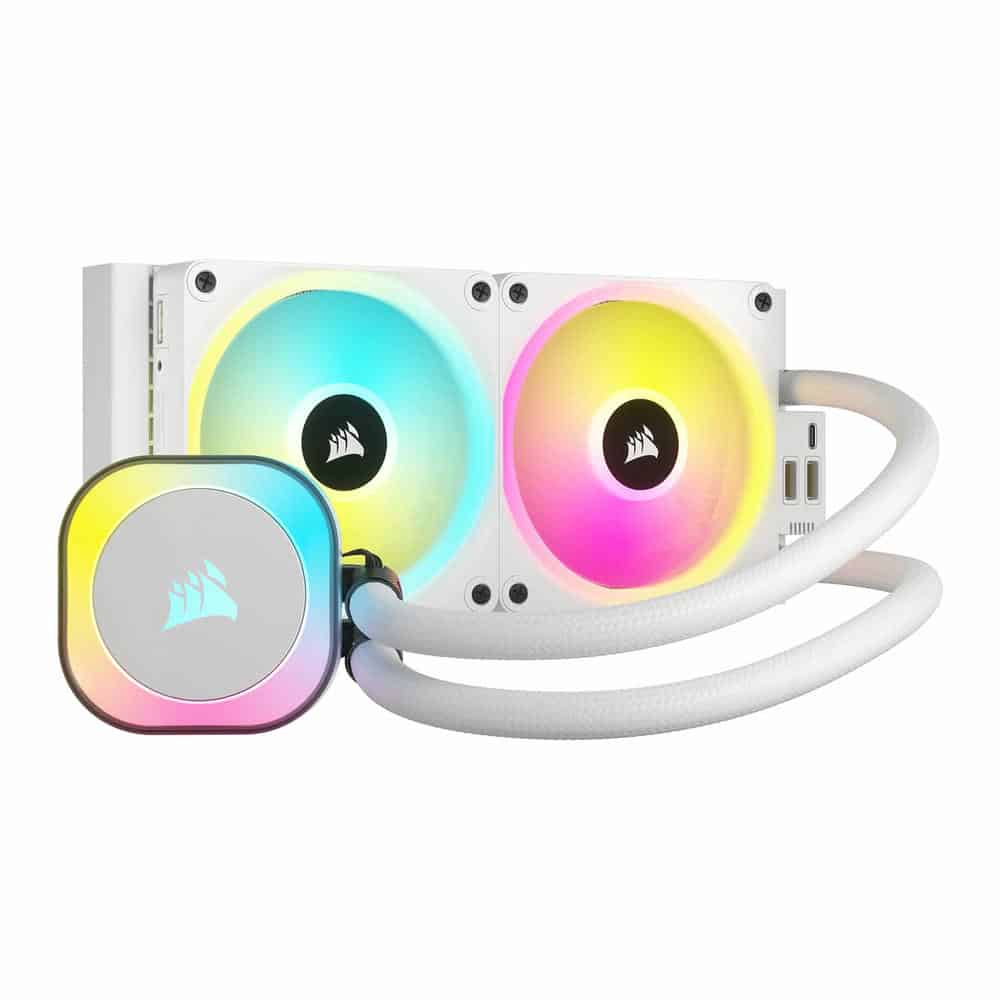 (image for) Corsair 240mm iCUE LINK H100i RGB White Intel/AMD CPU Liquid Cooler